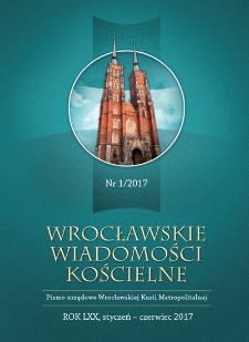 Wrocławskie Wiadomości Kościelne. R. 70 (2017), nr 1