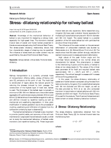 Stress-dilatancy relationship for railway ballast