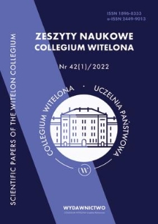 Zasady zamieszczania artykułów w Zeszytach Naukowych Collegium Witelona [Zeszyty Naukowe Collegium Witelona, nr 42(1)/2022]