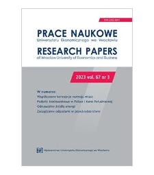 Spis treści [Prace Naukowe Uniwersytetu Ekonomicznego we Wrocławiu = Research Papers of Wrocław University of Economics; 2023; vol. 67, nr 3]