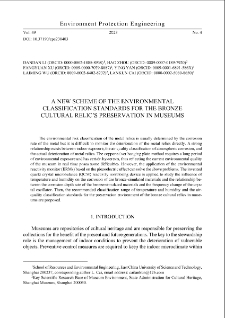 A new scheme of the environmental classification standards for the bronze cultural relic’s preservation in museums