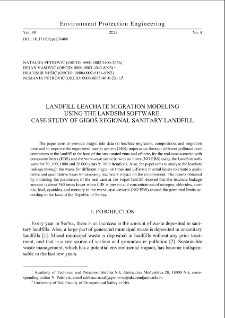Landfill leachate migration modeling using the LandSim software. Case study of Gigoš Regional sanitary landfill