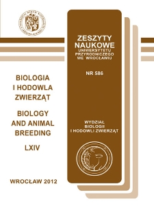 Zeszyty Naukowe Uniwersytetu Przyrodniczego we Wrocławiu. Biologia i Hodowla Zwierząt 64, 2012