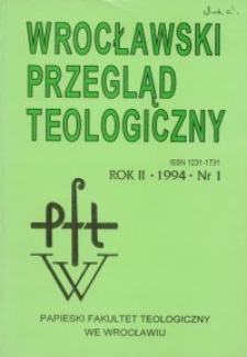 Wrocławski Przegląd Teologiczny, R.2 (1994), nr 1