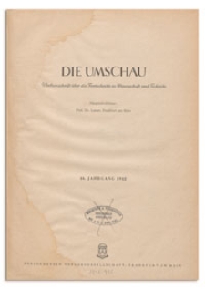 Die Umschau : Wochenschschrift über die Fortschritte in Wissenschaft und Technik. 46. Jahrgang, 1942, Heft 9