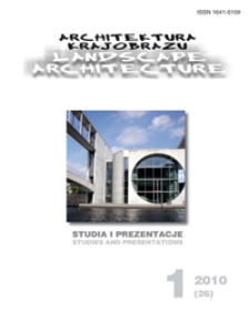 Architektura Krajobrazu : studia i prezentacje 1, 2010