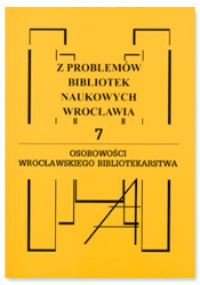 Osobowości wrocławskiego bibliotekarstwa