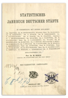 Statistisches Jahrbuch Deutscher Städte. Jg. 19