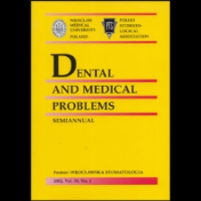 Dental and Medical Problems, 2016, Vol. 53, nr 4