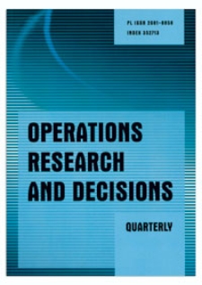Editorial [Operations Research and Decisions, vol. 23, 2013, nr 2]