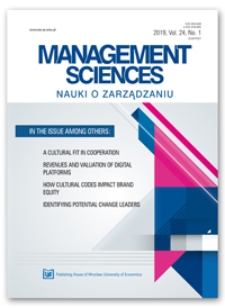 Spis treści [Management Sciences = Nauki o Zarządzaniu, 2019, vol. 24, no. 1]