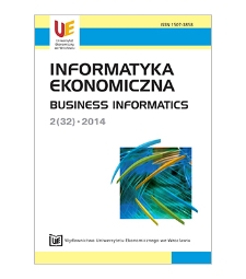 Spis treści [Informatyka Ekonomiczna = Business Informatics, 2014, Nr 2 (32)]