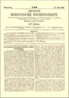 Die Desinfection der Haut und Hände mittels Seifenspiritus, Deutsche Medicinische Wochenschrift, 1899, Jg. 25, No. 24, S. 385-387