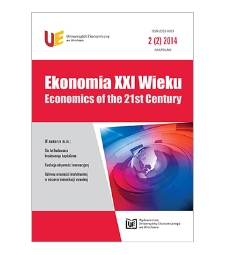 Spis treści [Ekonomia XXI Wieku = Economics of the 21st Century, 2014, Nr 2 (2)]