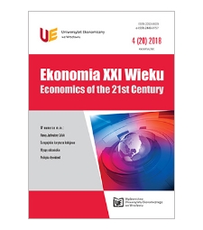 Spis treści [Ekonomia XXI Wieku = Economics of the 21st Century, 2018, Nr 4 (20)]