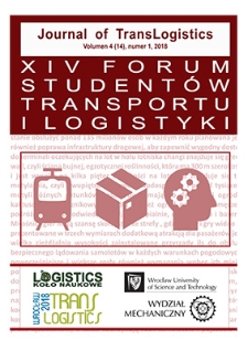 Journal of TransLogistics : zbiór prac uczestników XIV Forum Studentów Transportu i Logistyki. Vol. 4 (14), 2018, nr 1