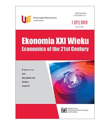 Spis treści [Ekonomia XXI Wieku = Economics of the 21st Century, 2019, Nr 1 (21)]
