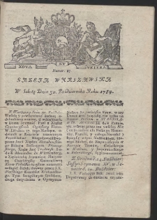 Gazeta Warszawska. R.1784 Nr 87