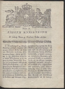 Gazeta Warszawska. R.1784 Nr 97